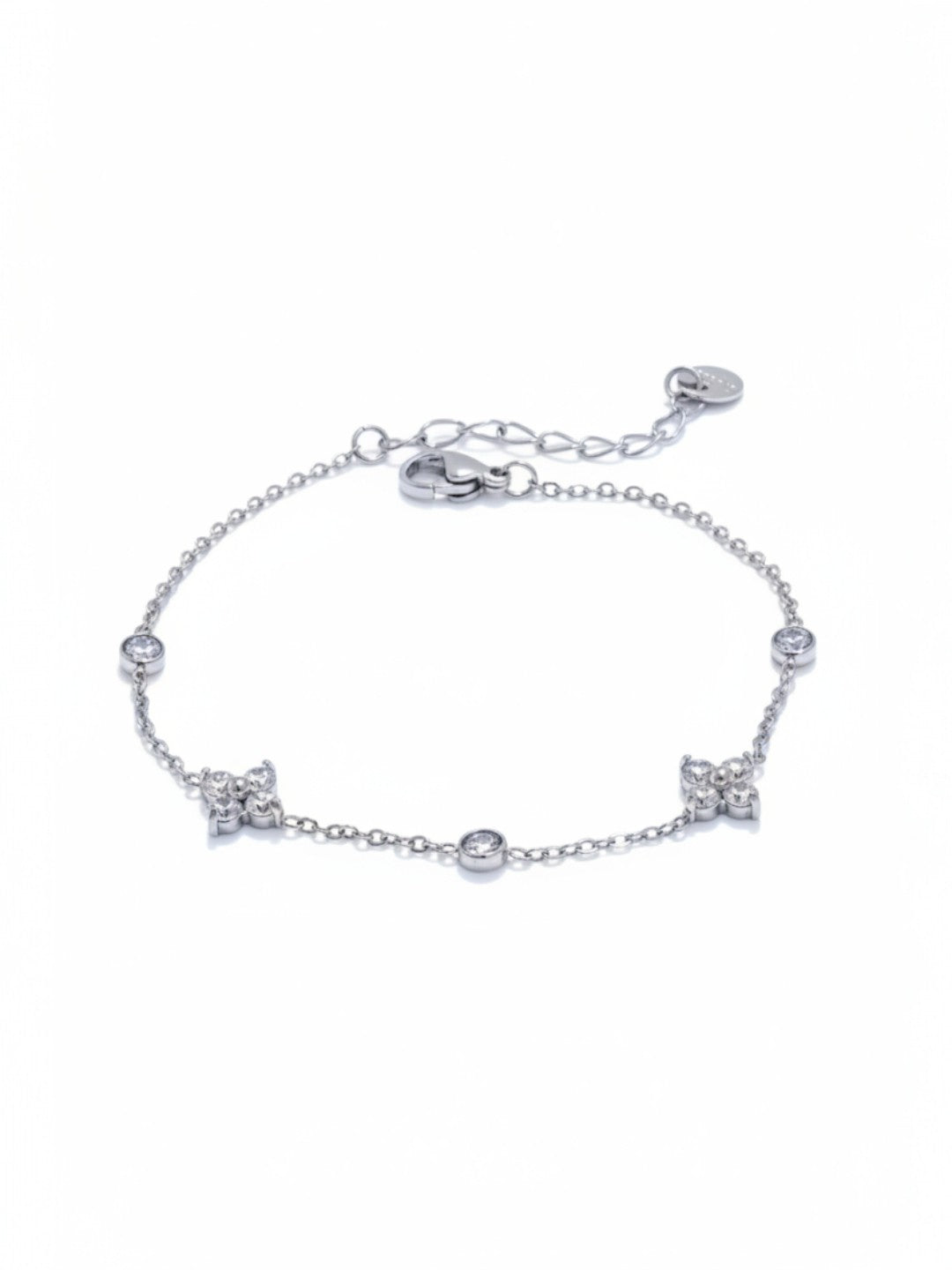 Shiny Zirconia Flower Bracelet