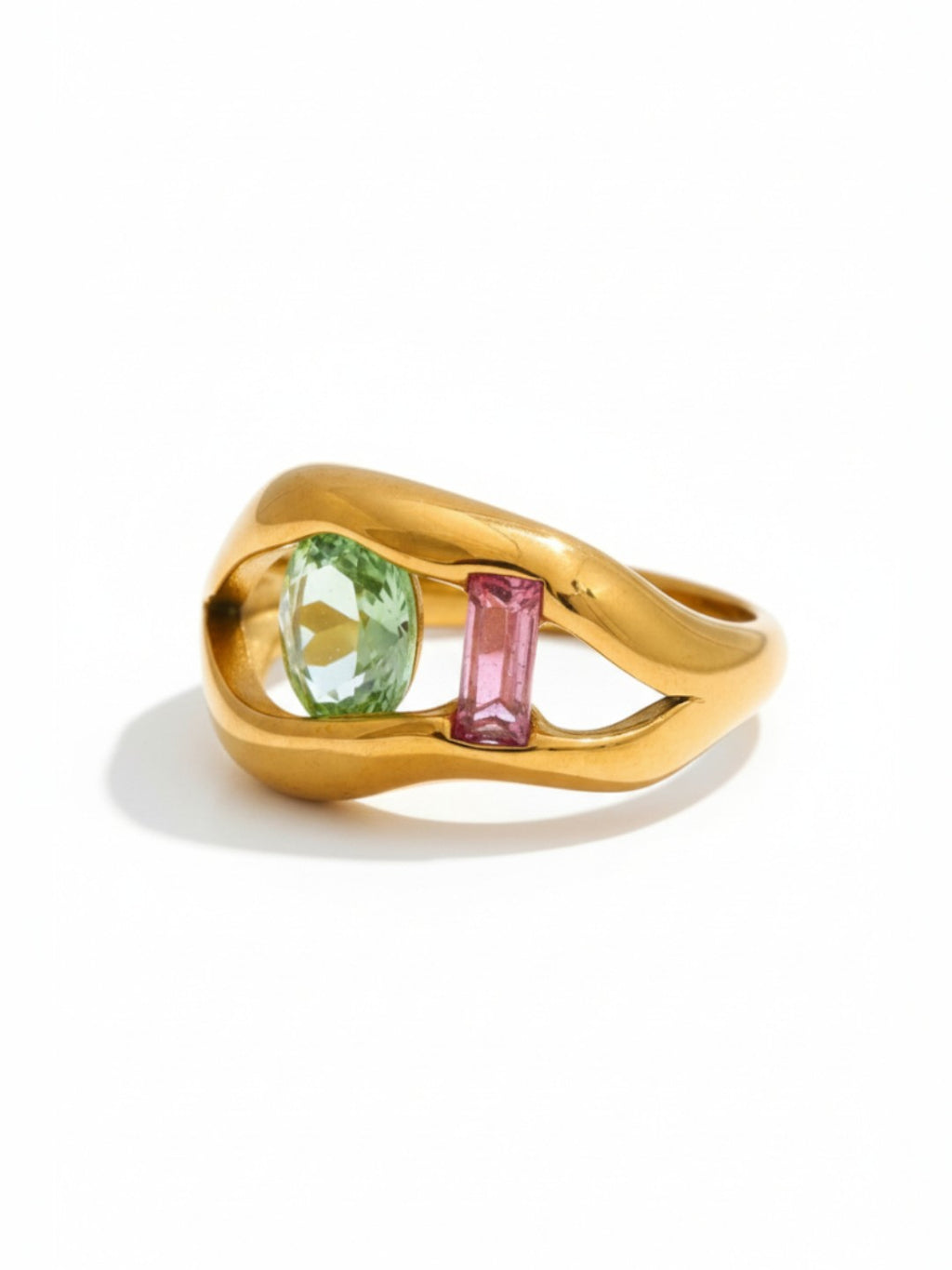 Geometric Stone Ring Size 7