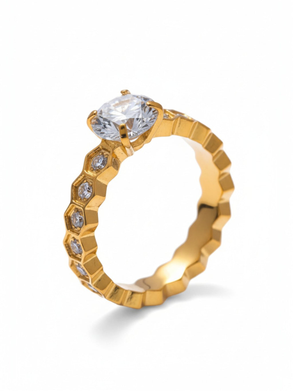 AAA Bling Cubic Zirconia Classic Ring Size 7