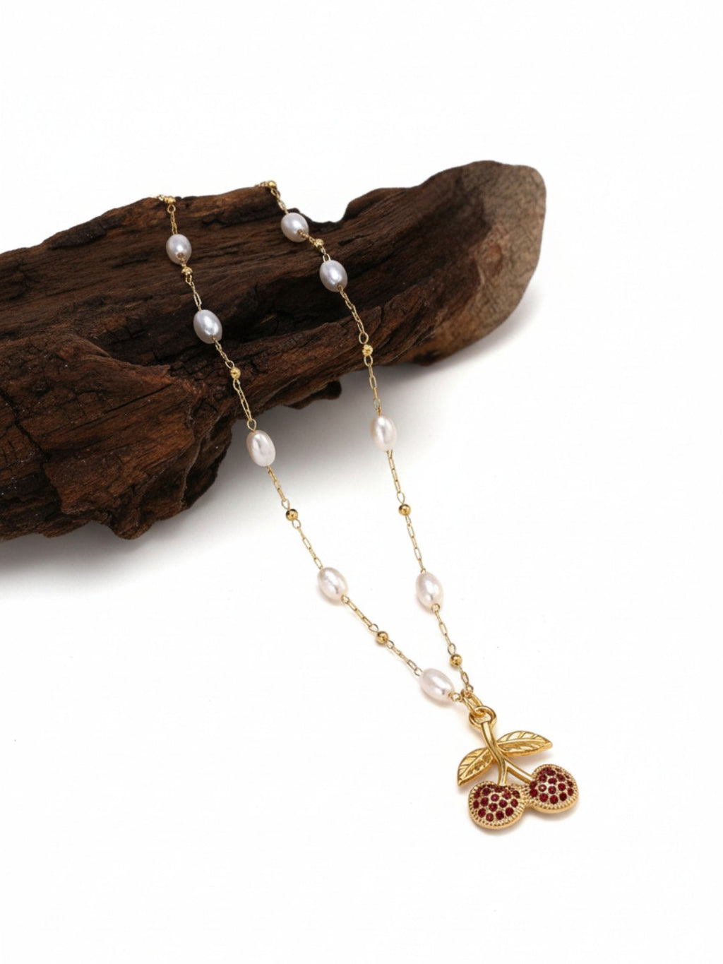 Zircon Cherry Pendant Necklace