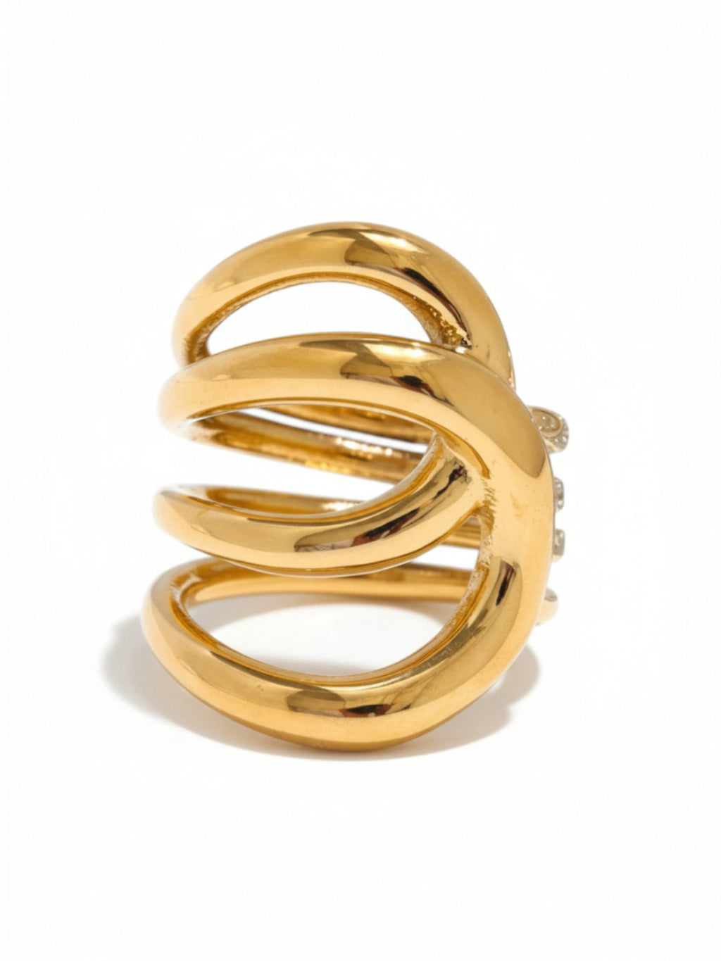 Stainless Steel Metal Cast Fashion Ring Size 7