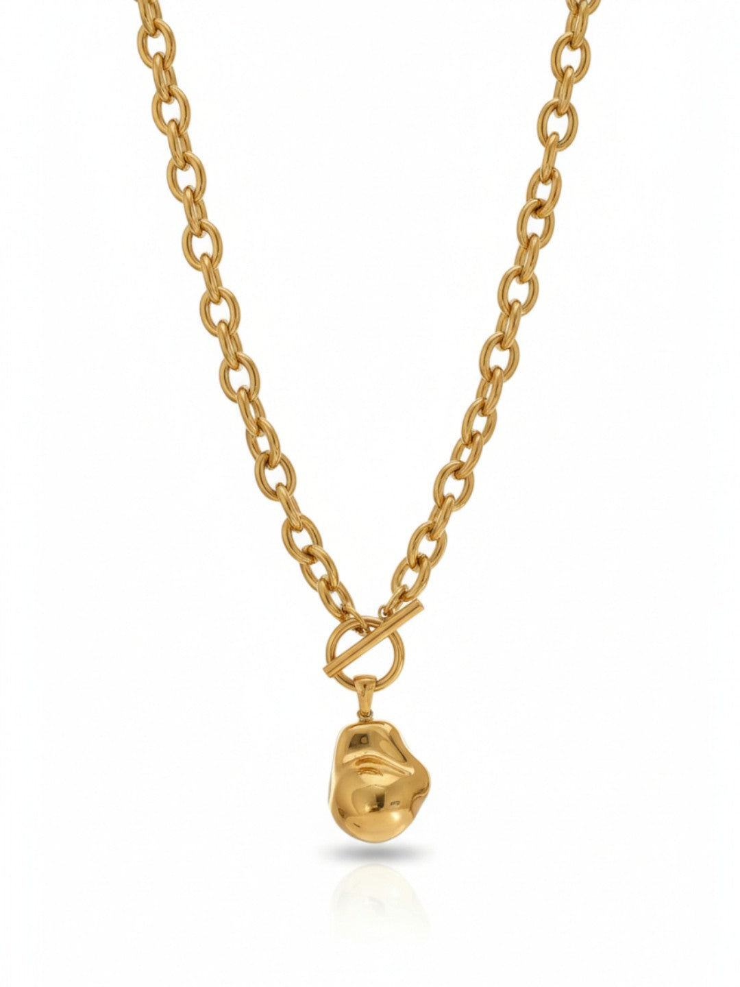 Water Drop Link Chain Pendant Necklace