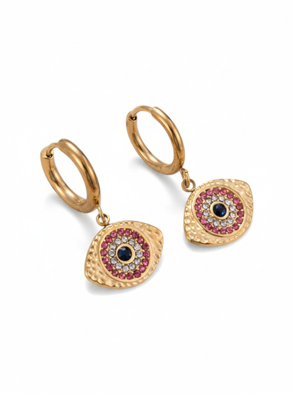 Glam Round Eye Earrings
