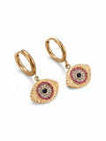 Glam Round Eye Earrings
