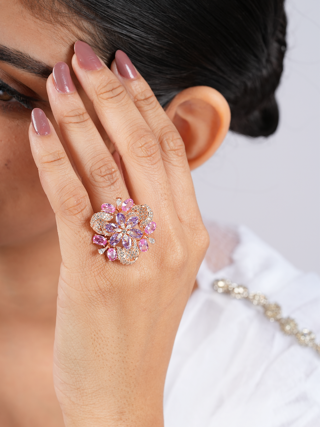 Violet Bloom Ring