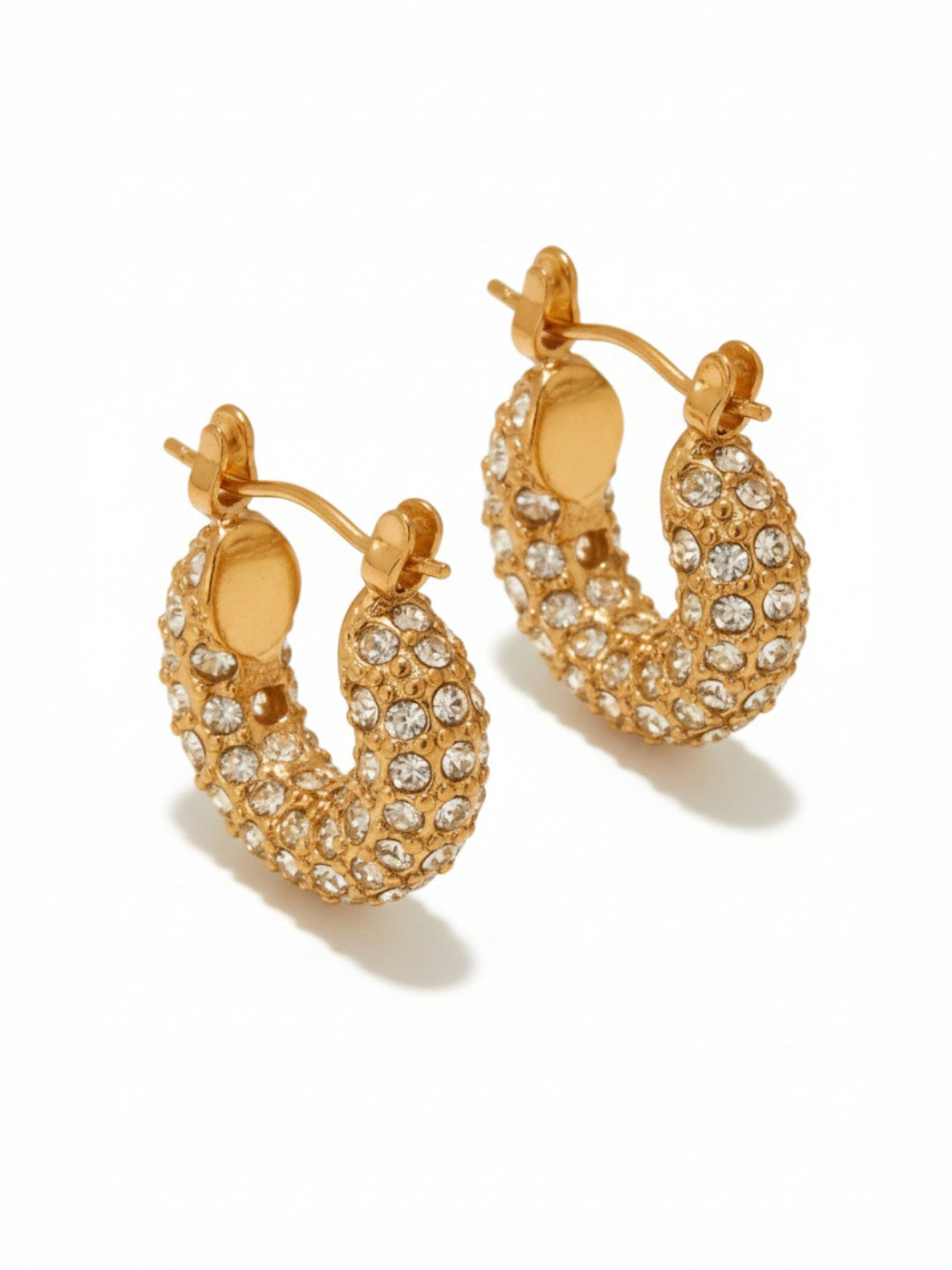 Luxury Bling Cubic Zirconia Round Hoops