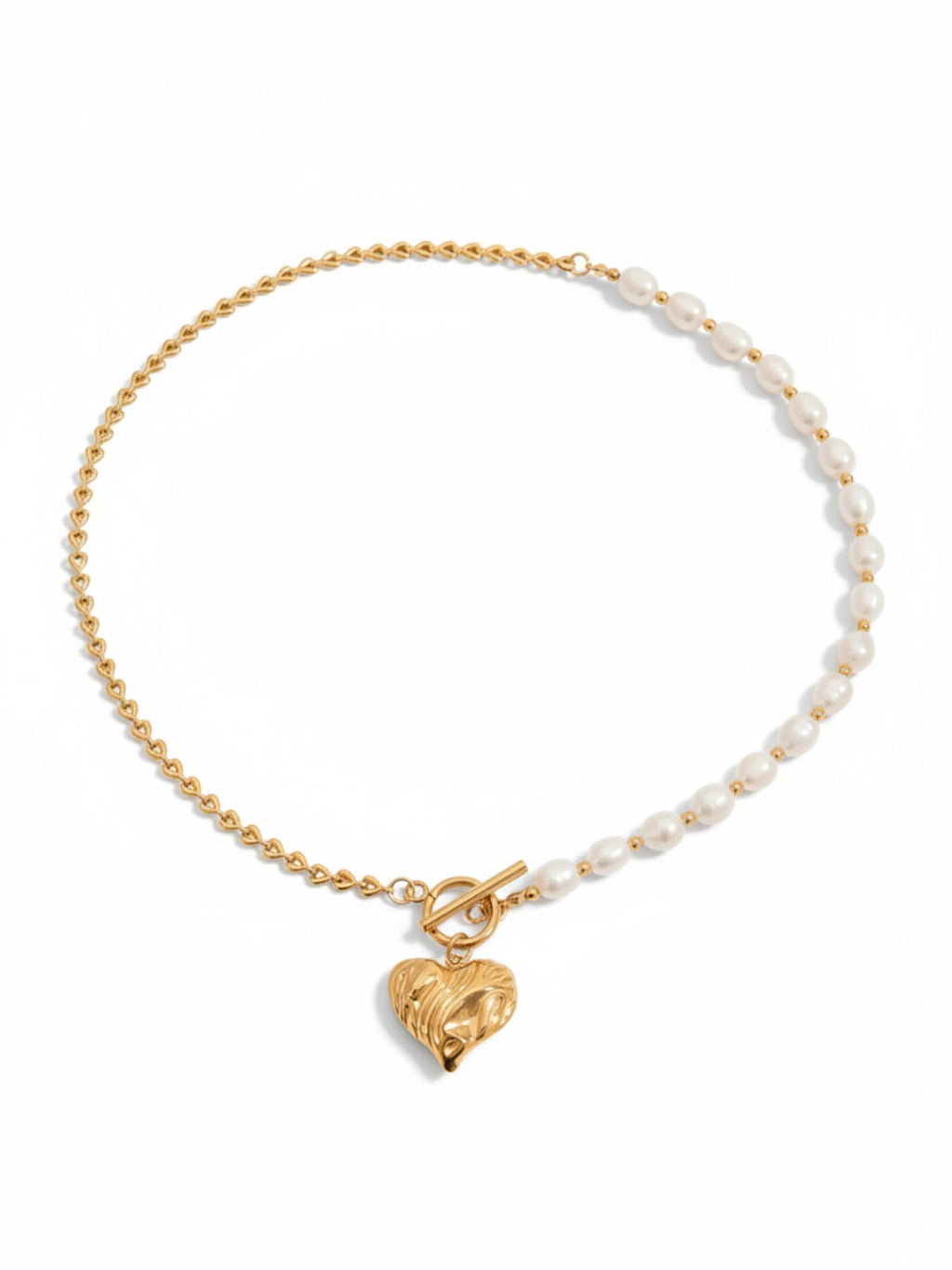 Elegant Baroque Heart Pendant Statement Necklace