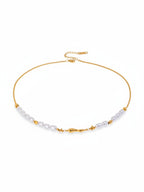 Glass Pearl Oval Pearl Necklace