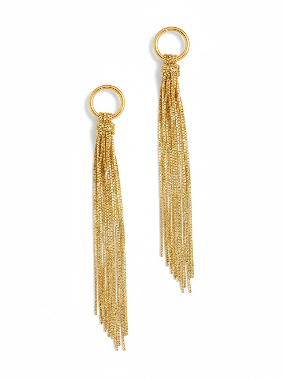 Snake Bone Chain Knot Tassel Earrings
