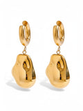 Simple Special-shaped Steel Bead Pendant Earrings