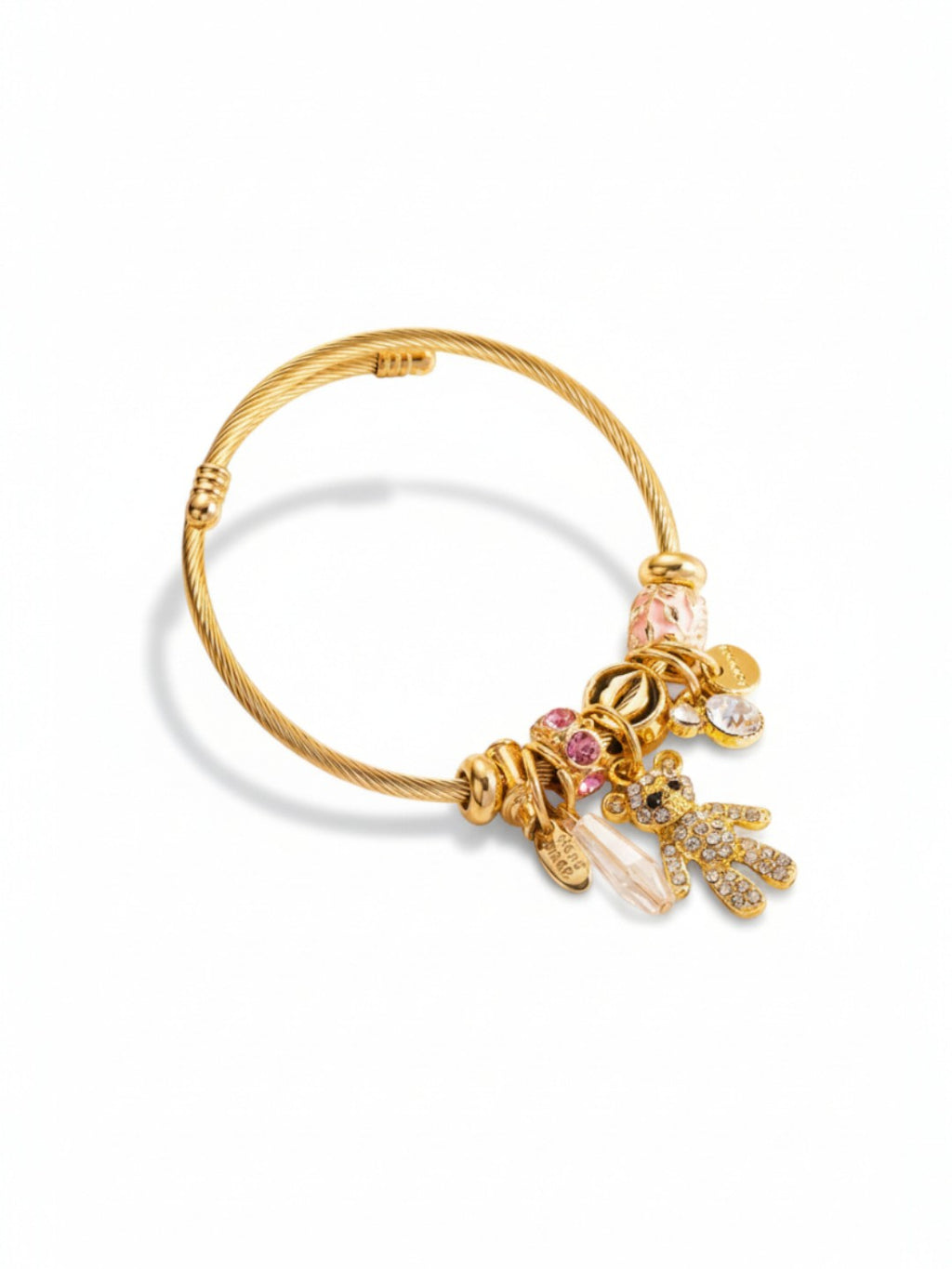 CZ Teddy Charm Bracelet