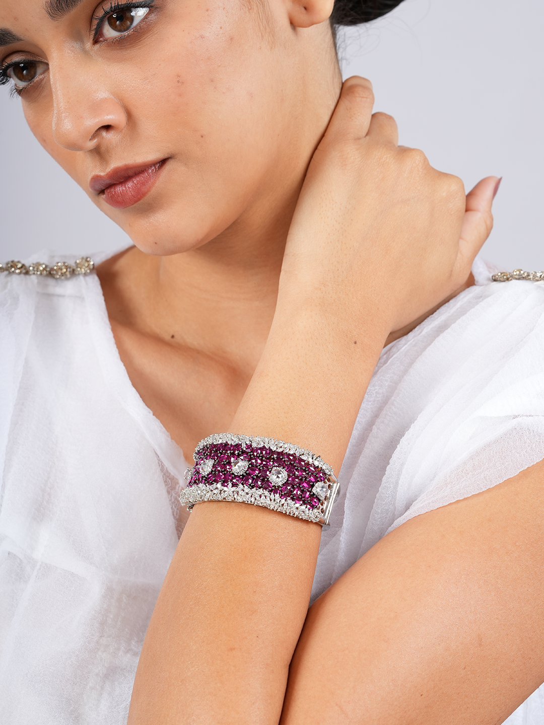 Wavy Ruby Bracelet