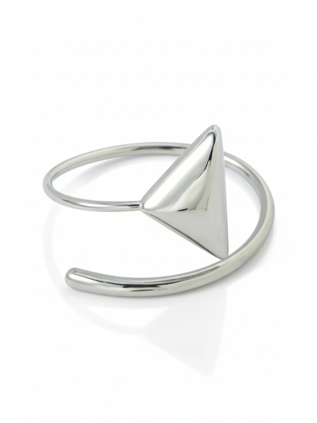 Stainless Steel Open Triangle Bracelet