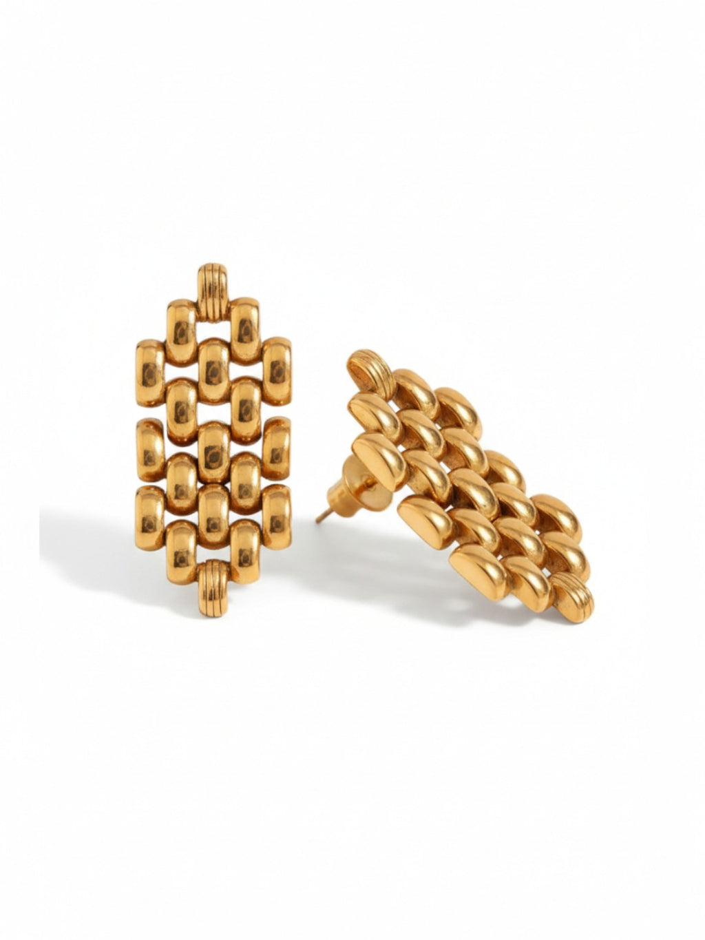 Geometric Chain Drop Earrings