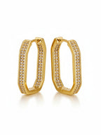 White CZ Hoops