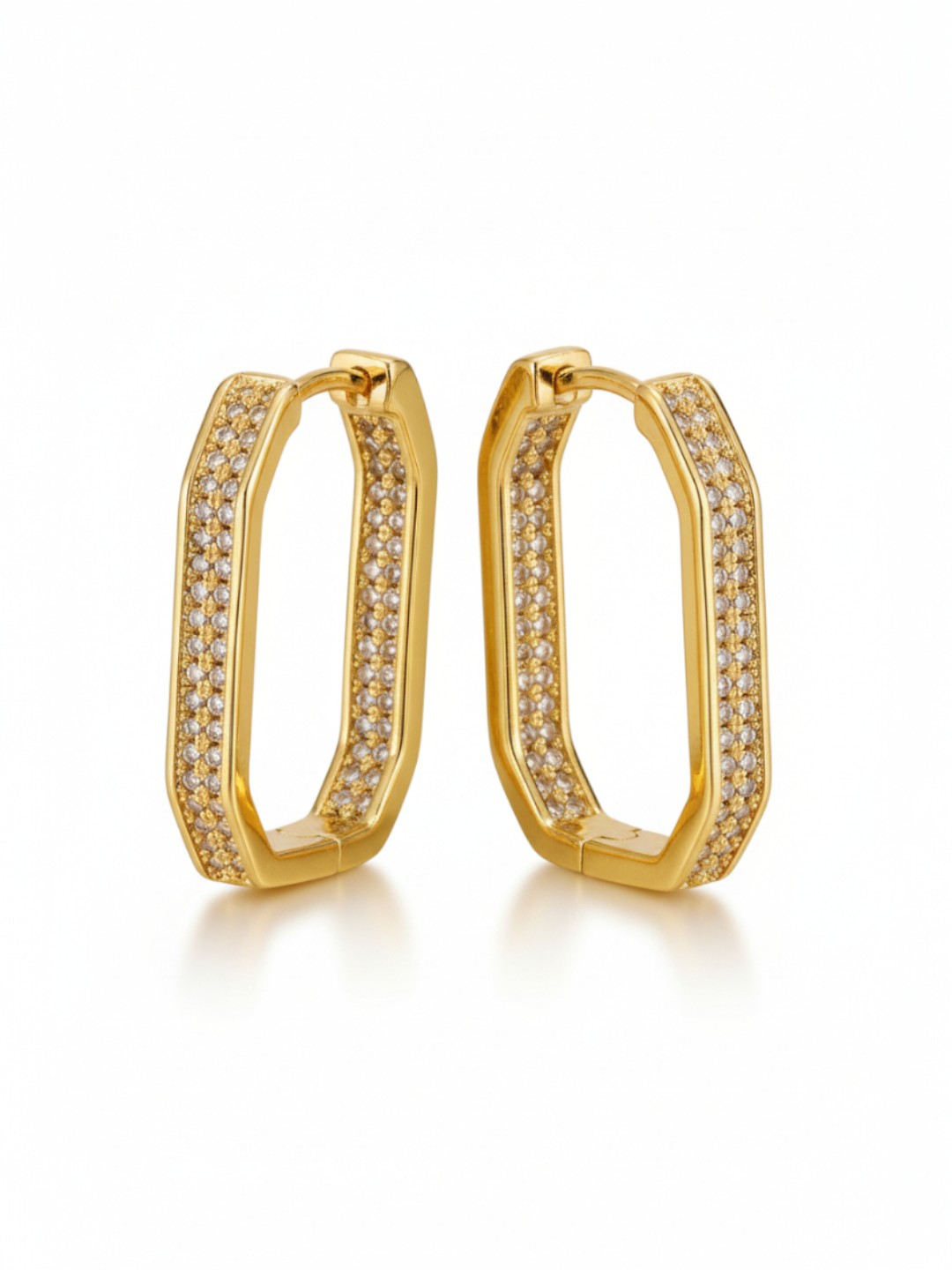 White CZ Hoops