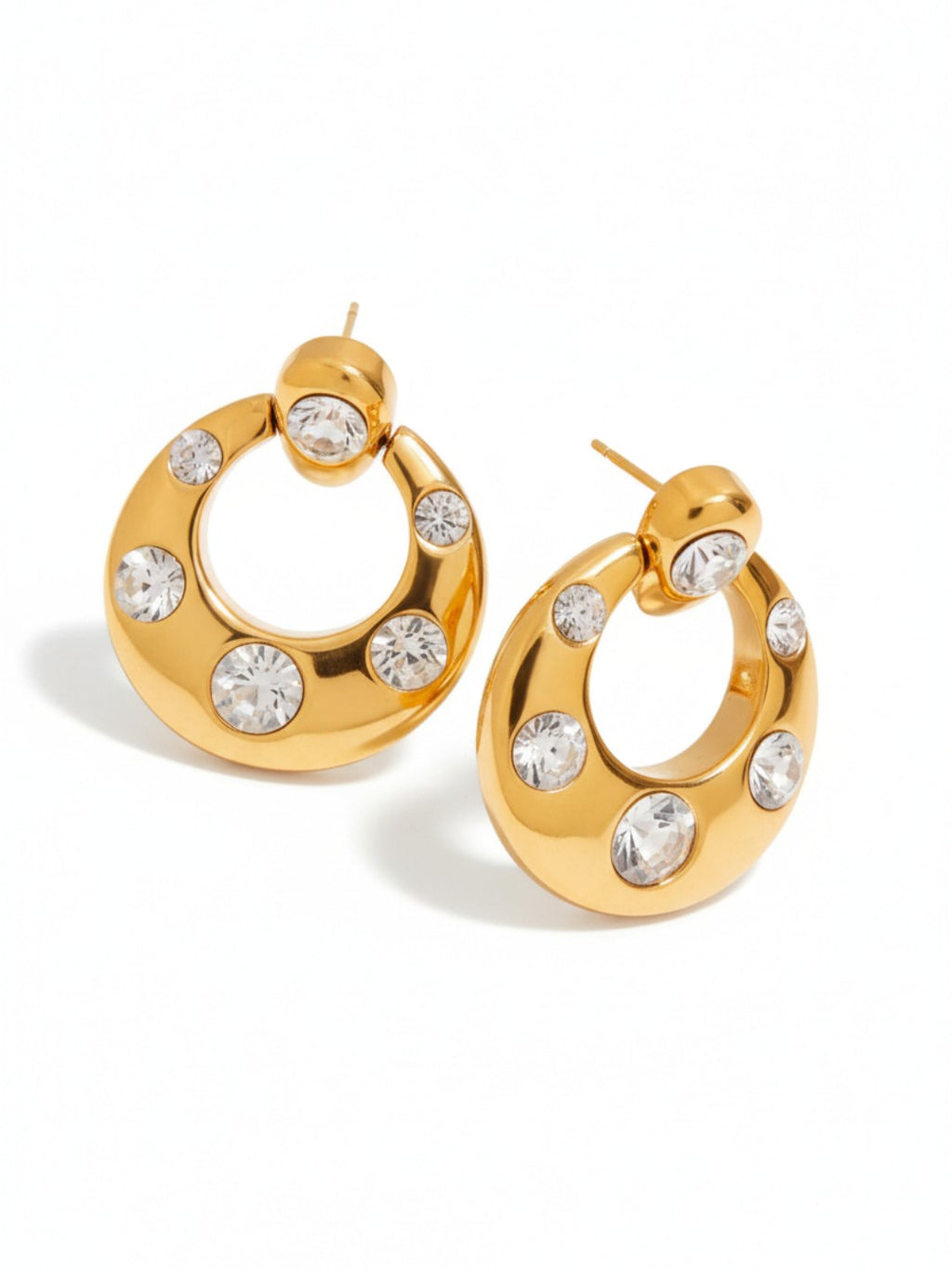 White Zircon Stud Earrings