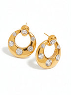 White Zircon Stud Earrings