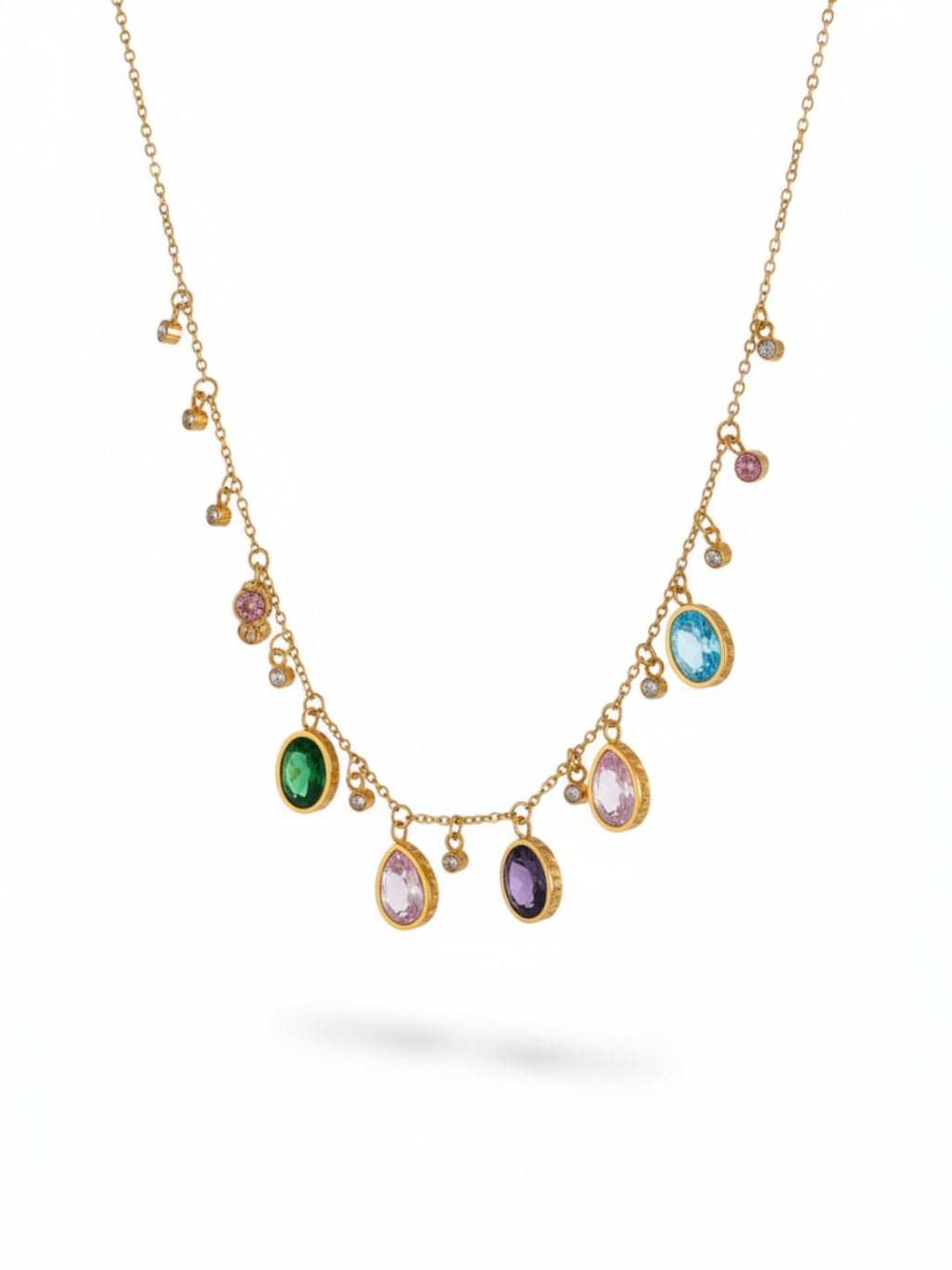 Colorful Cubic Zirconia Necklace