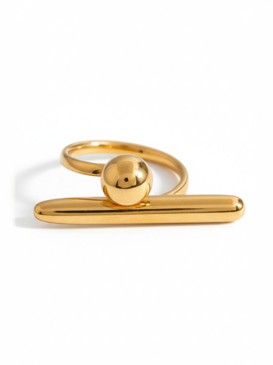 T Shaped Ball Open Ring