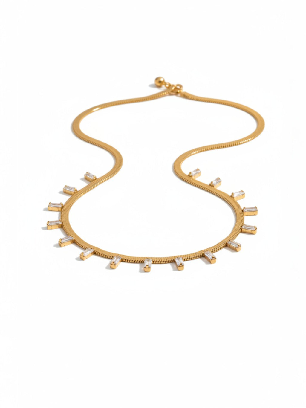 Real Gold Flat Snake Chain