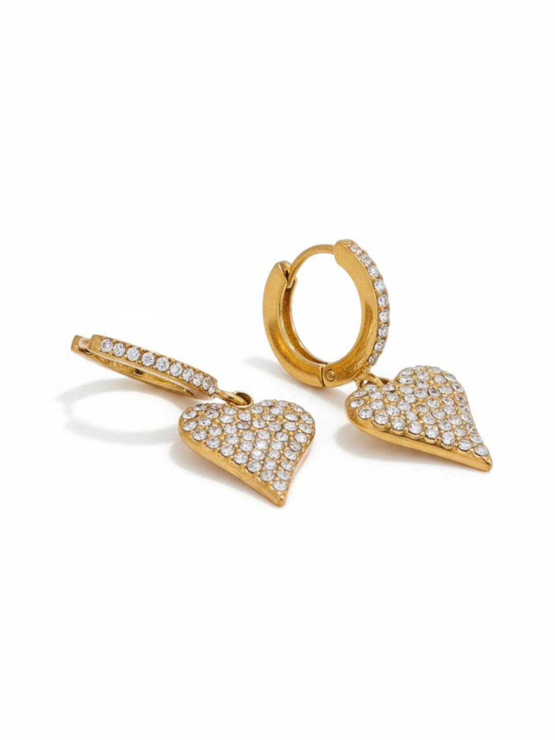 CZ Heart Earrings