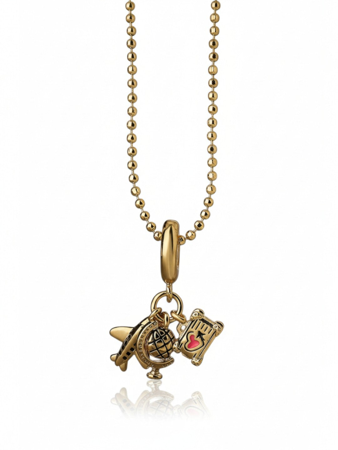 Zircon Camera Globe Diamond Necklace