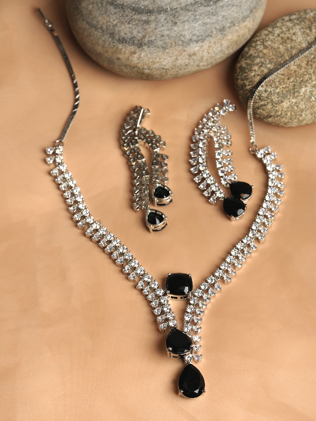 Black Designer AD Necklace
