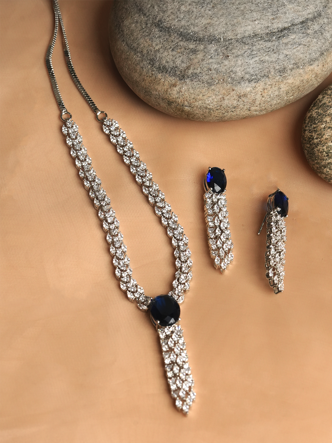 Dark Blue AD Necklace