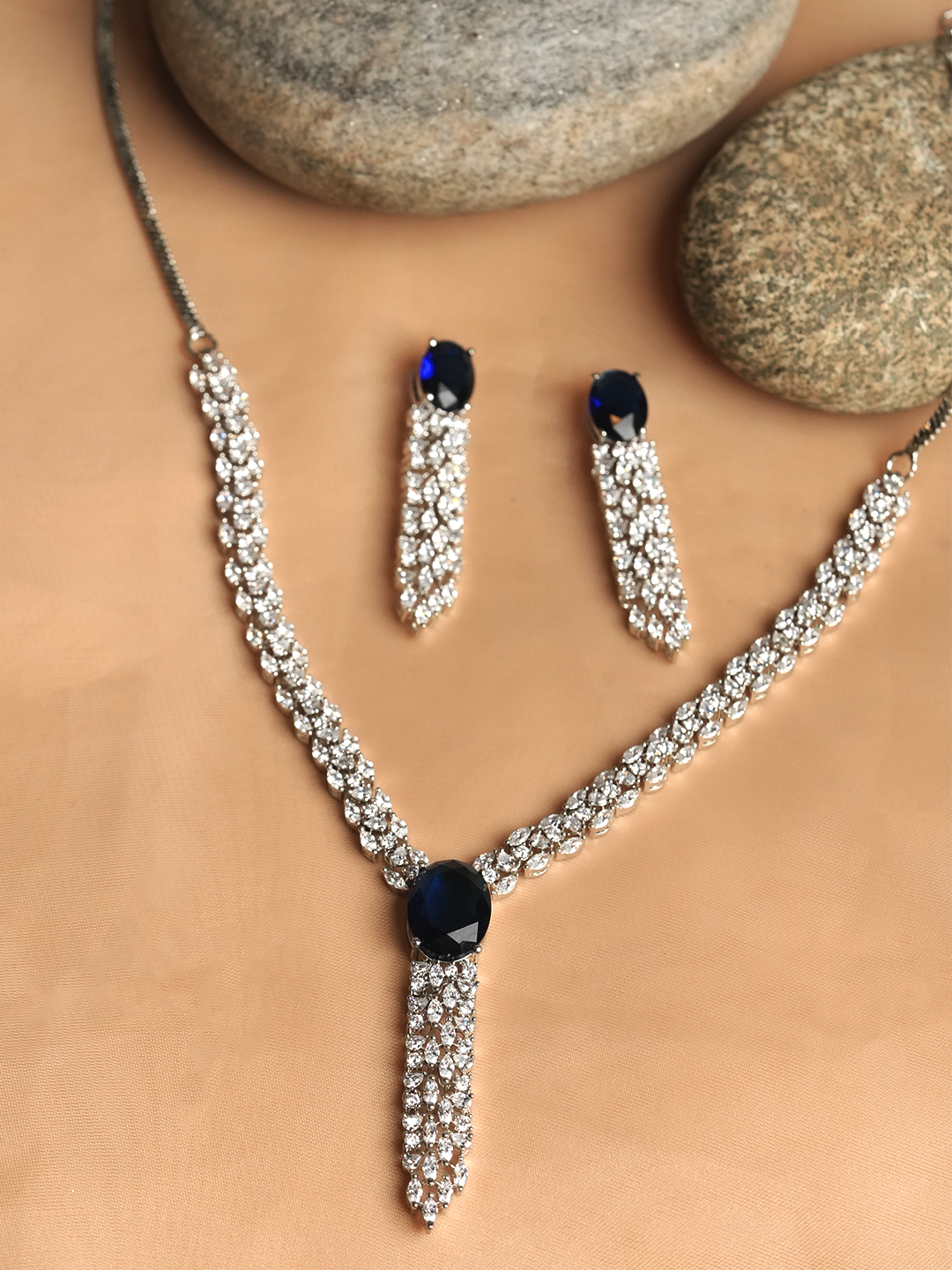 Dark Blue AD Necklace