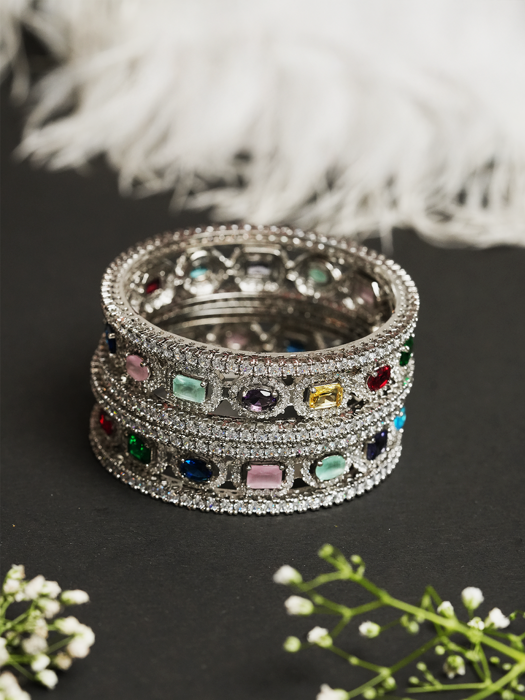 Designer AD Multicolor Bangles