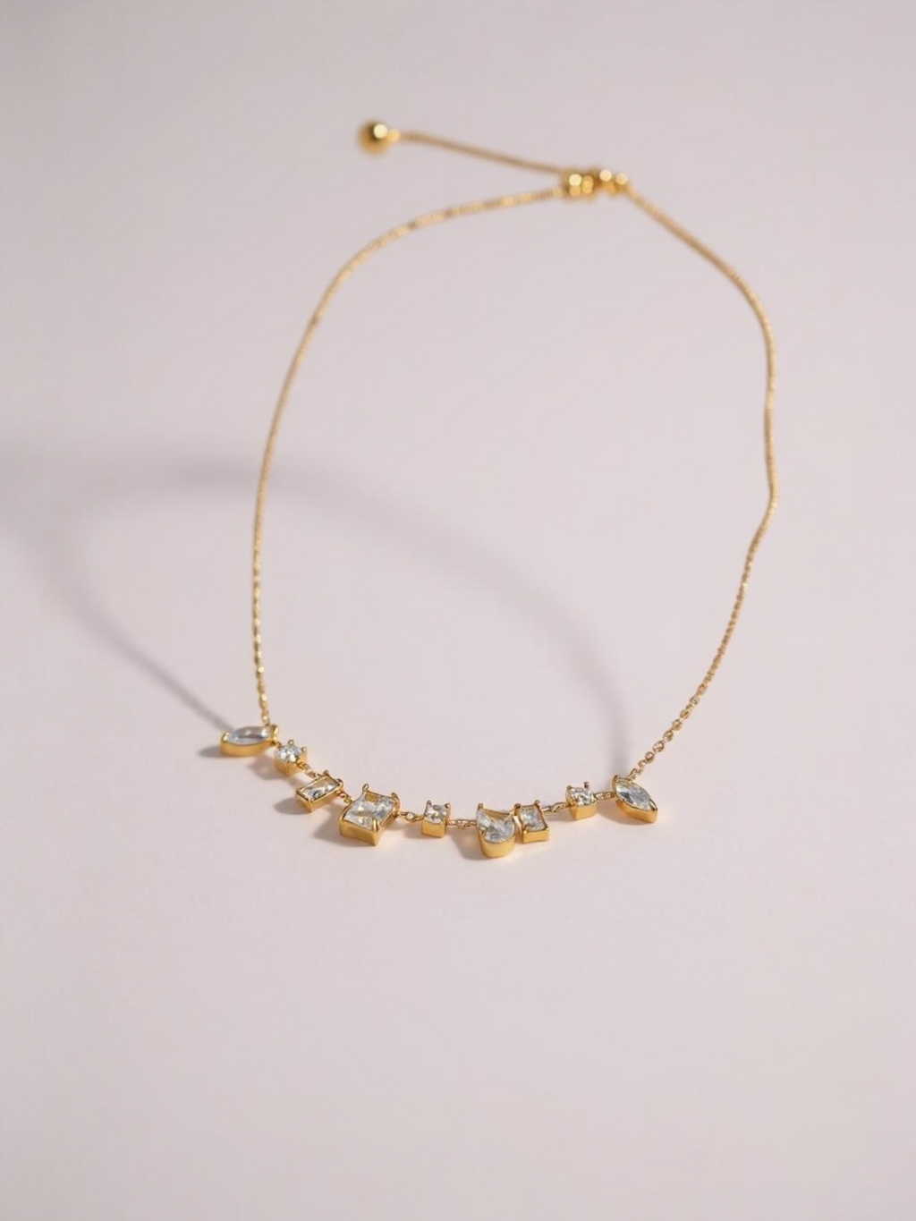 Irregular CZ Necklace