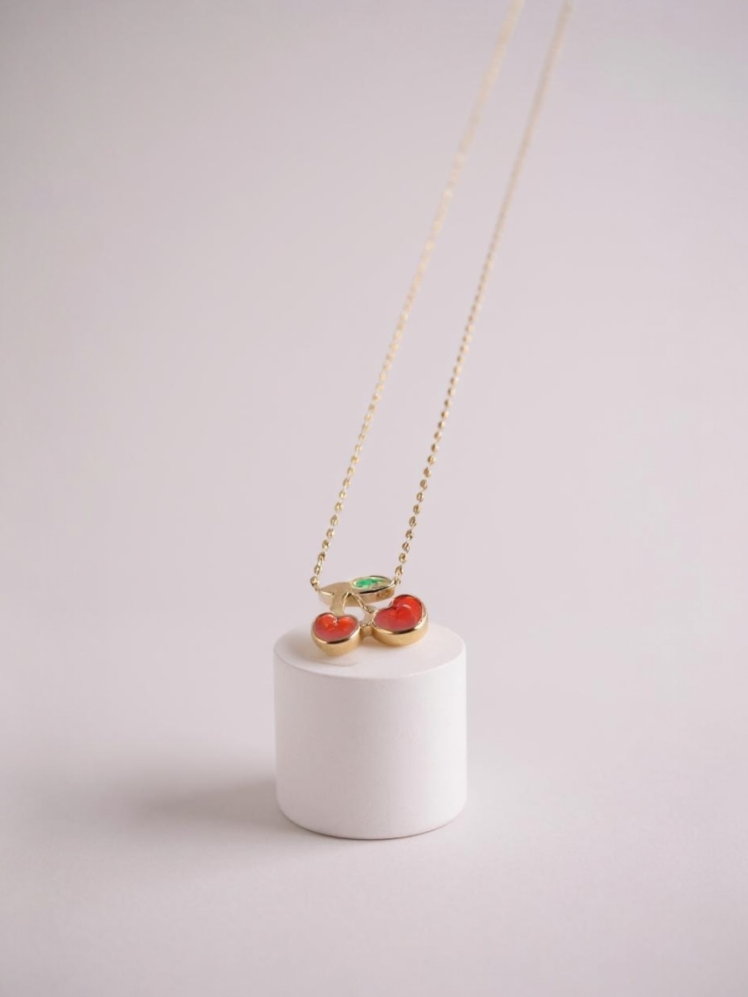 Red Cherry Pendant Necklace