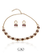 Ruby Polki Line Necklace