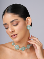 Aqua Rosette Necklace