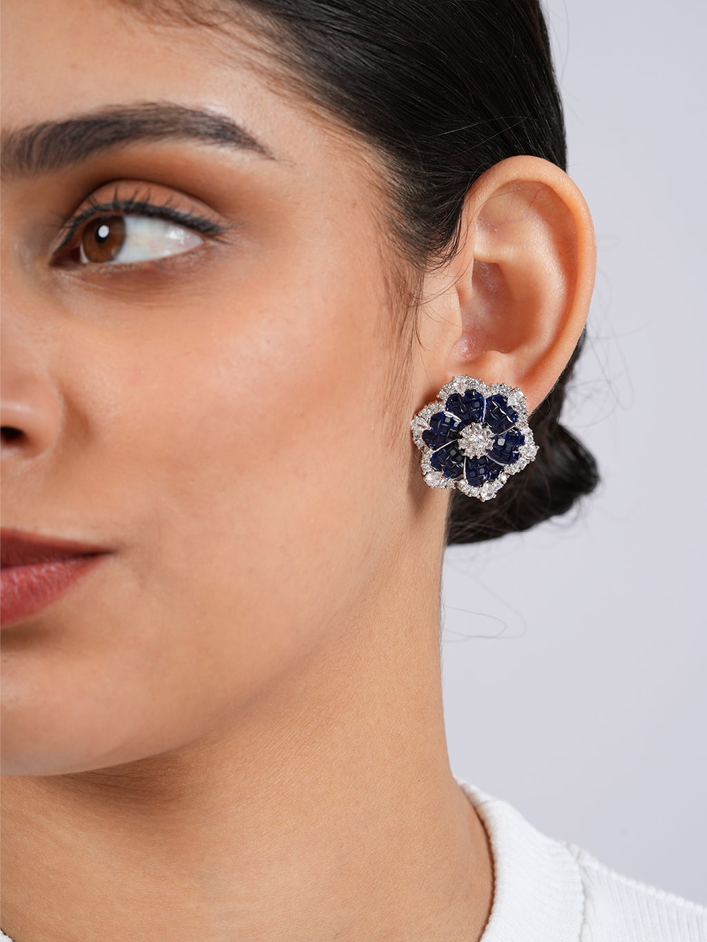 Blue Bloom Studs