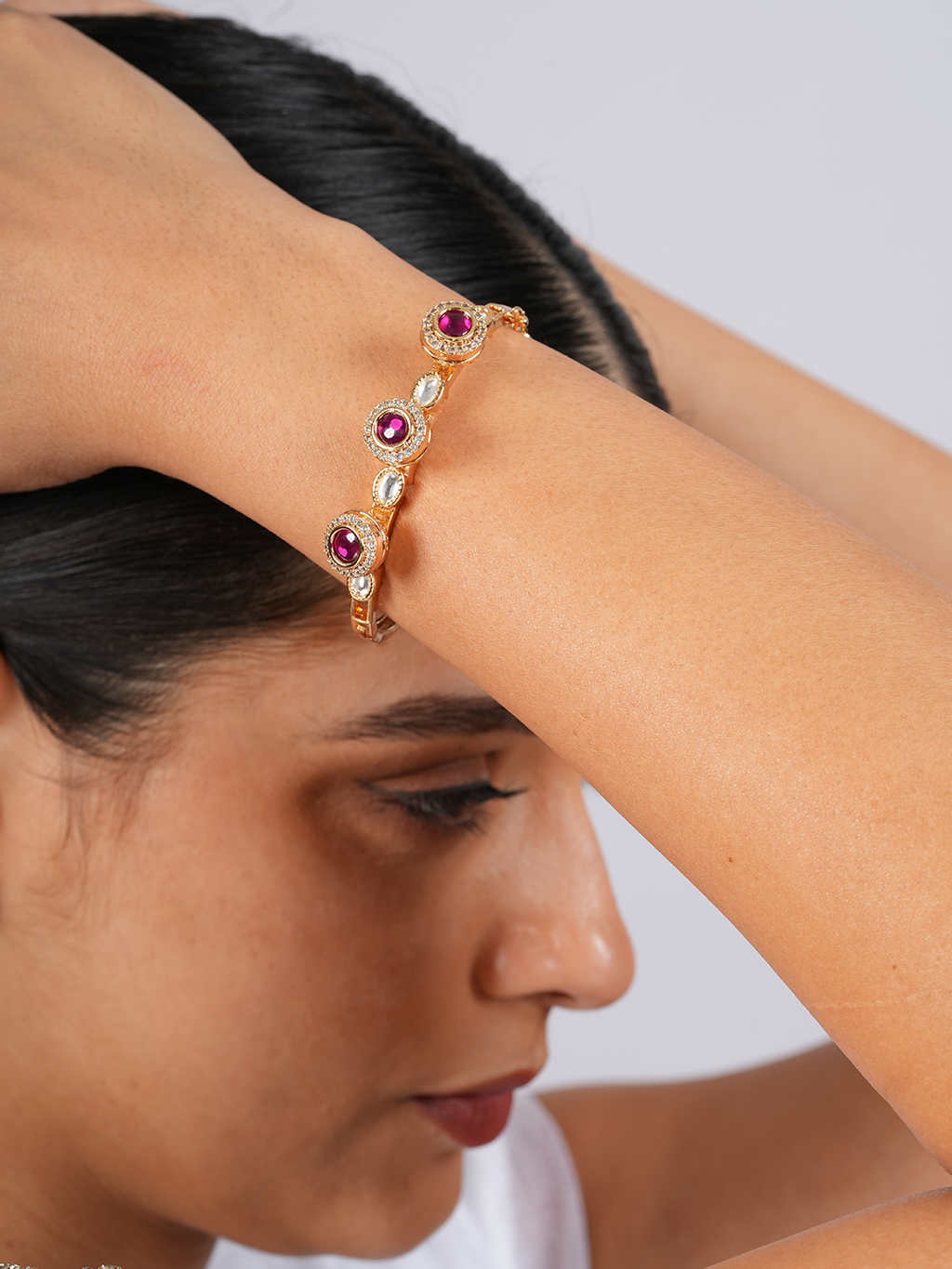 Crimson Orbit Bracelet