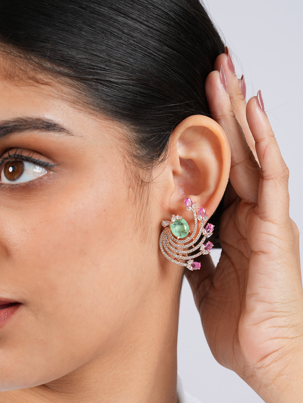 Mint Pink Paradise Studs