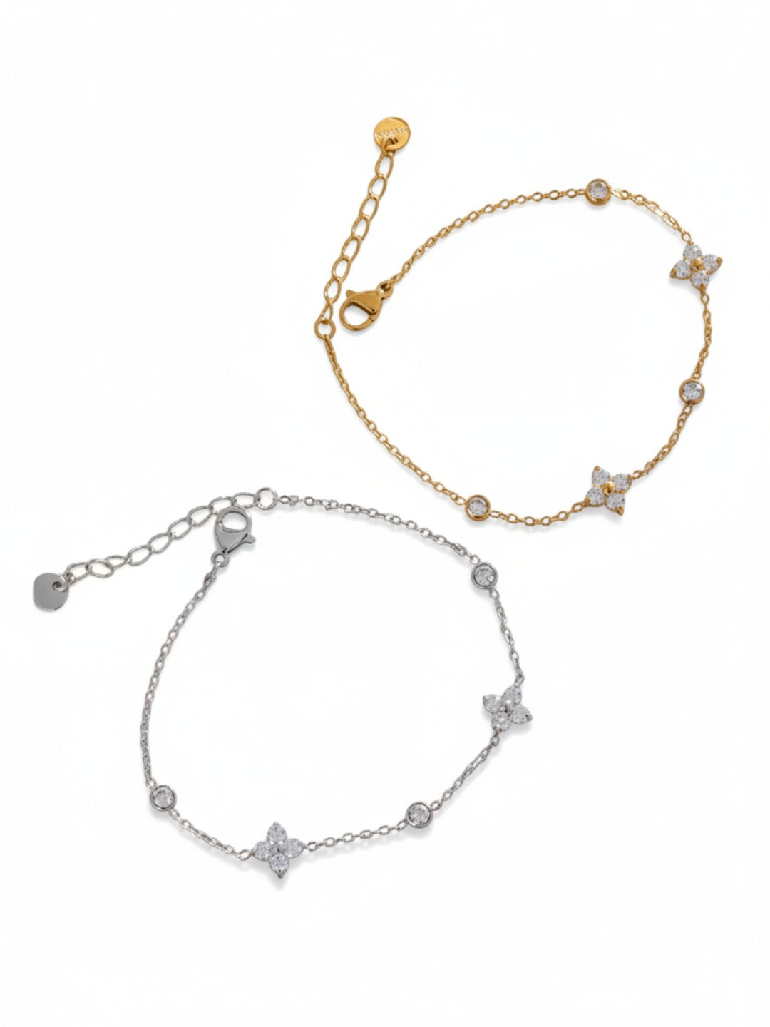 Shiny Zirconia Flower Bracelet