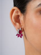 Red Petal Studs