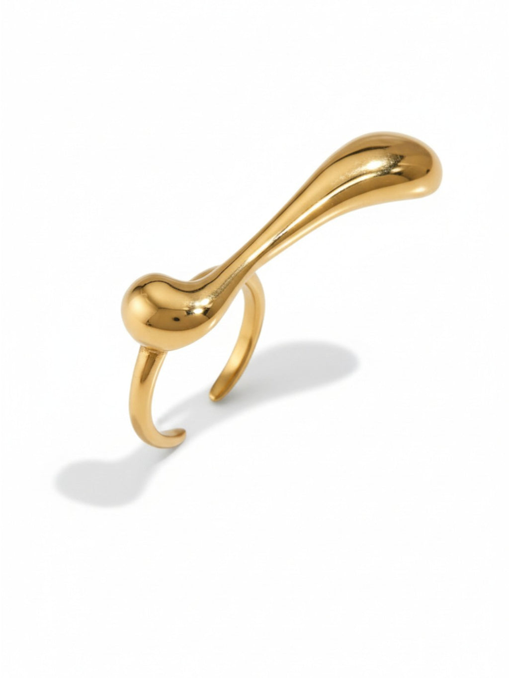 Water Drop Irregular Curve Open Ring