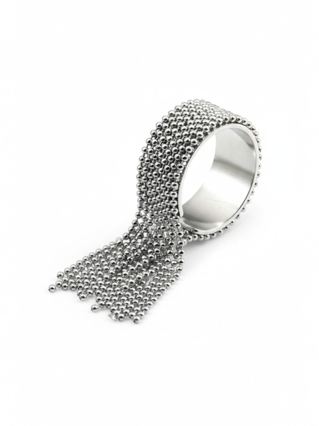 Stainless Steel Chain Tassel Finger Ring