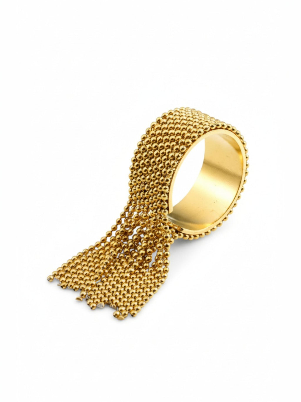 Stainless Steel Chain Tassel Finger Ring