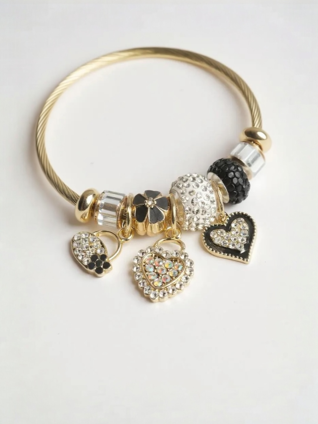 Black CZ Charms Bracelet