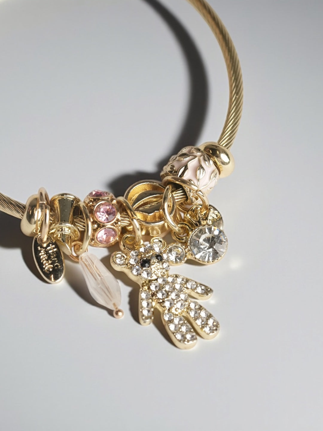 CZ Teddy Charm Bracelet