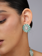 Aqua Rosette Necklace