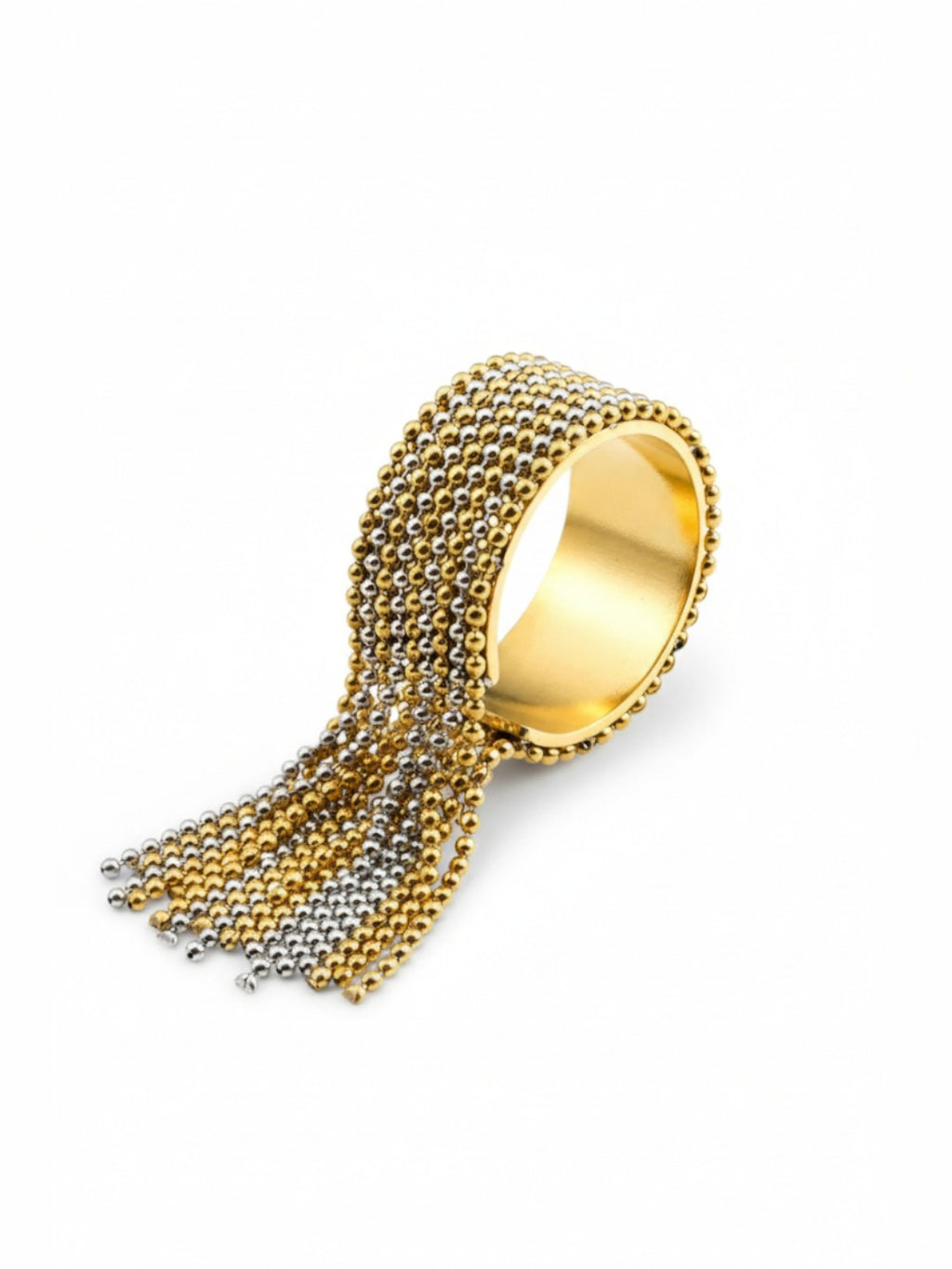 Stainless Steel Chain Tassel Finger Ring