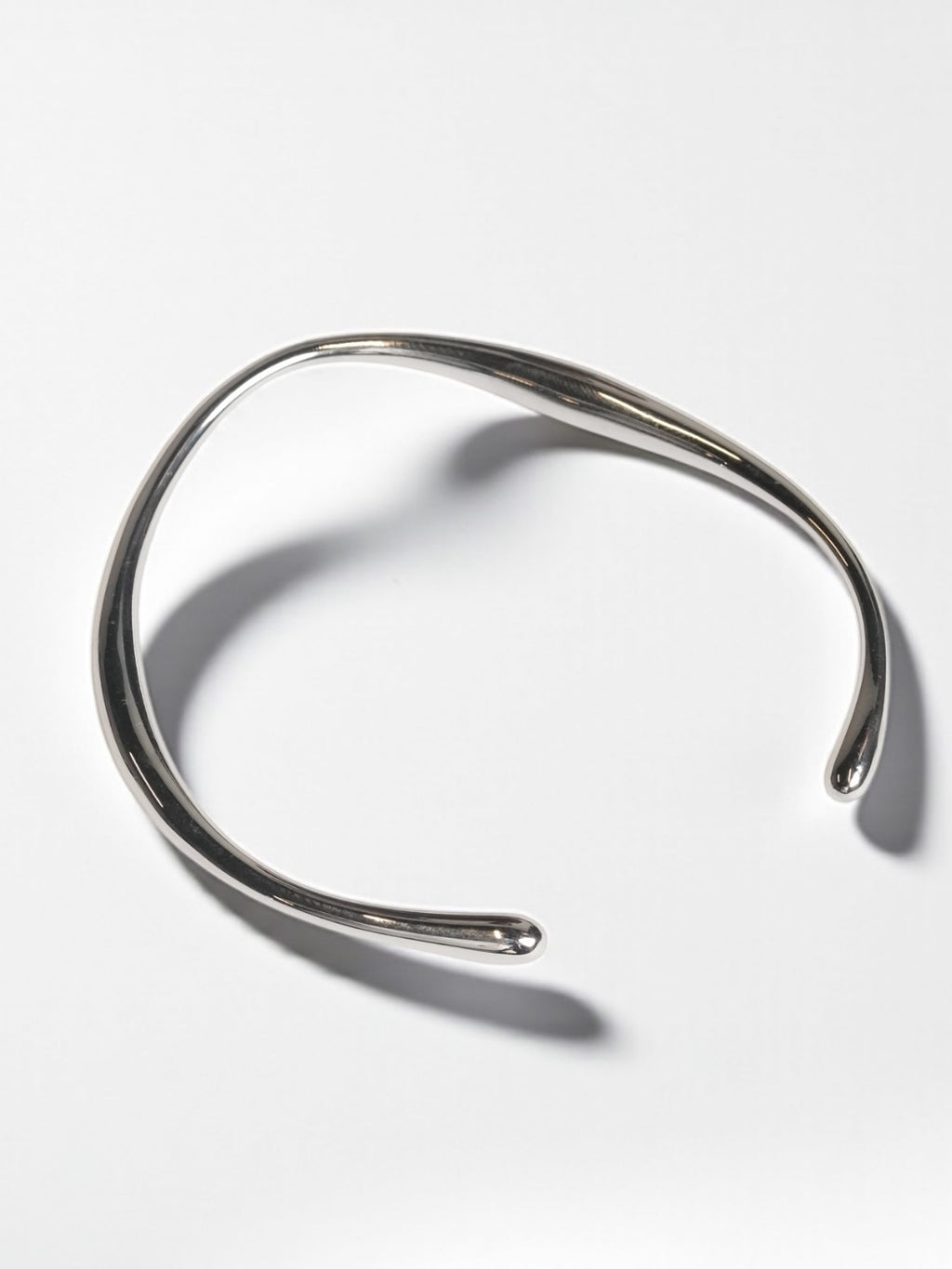 Geometric Concave Irregular Silver Bracelet