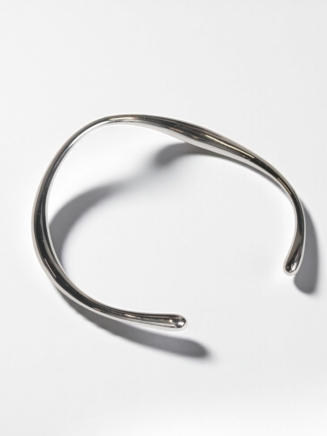 Geometric Concave Irregular Silver Bracelet