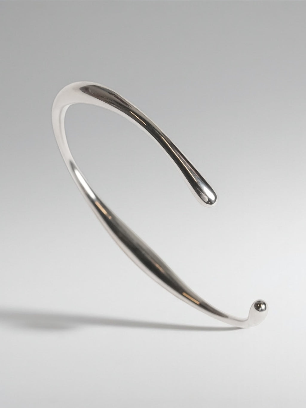 Geometric Concave Irregular Silver Bracelet
